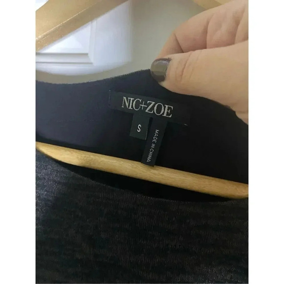 Nic + Zoe Gray Mixed Media Sweater - Picture 5 of 5